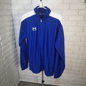 Under Armour Men's Size Large Blue & White Filled Full Zip Active Jacket